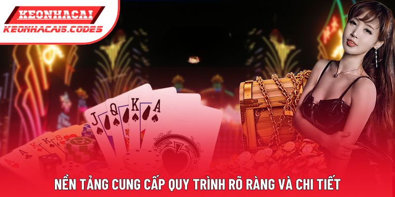 Nền tảng cung cấp quy trình rõ ràng và chi tiết